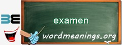 WordMeaning blackboard for examen